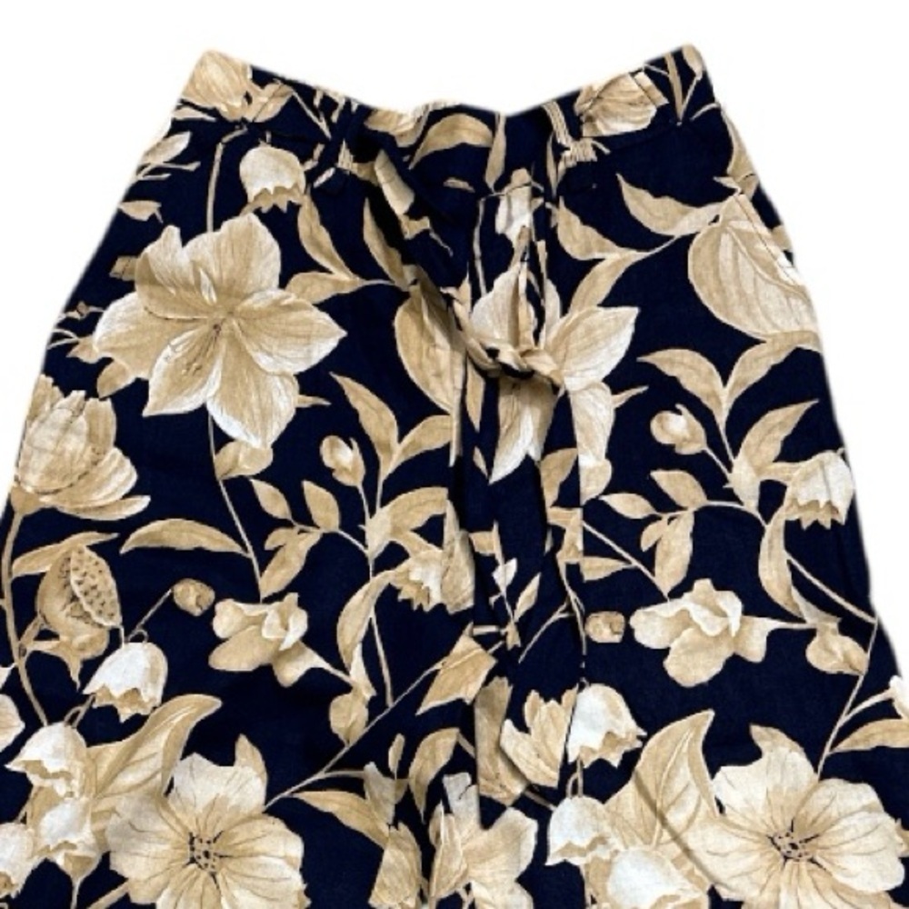 Joie Black and Tan Casual Wide-Leg Pants - Picture 2 of 4